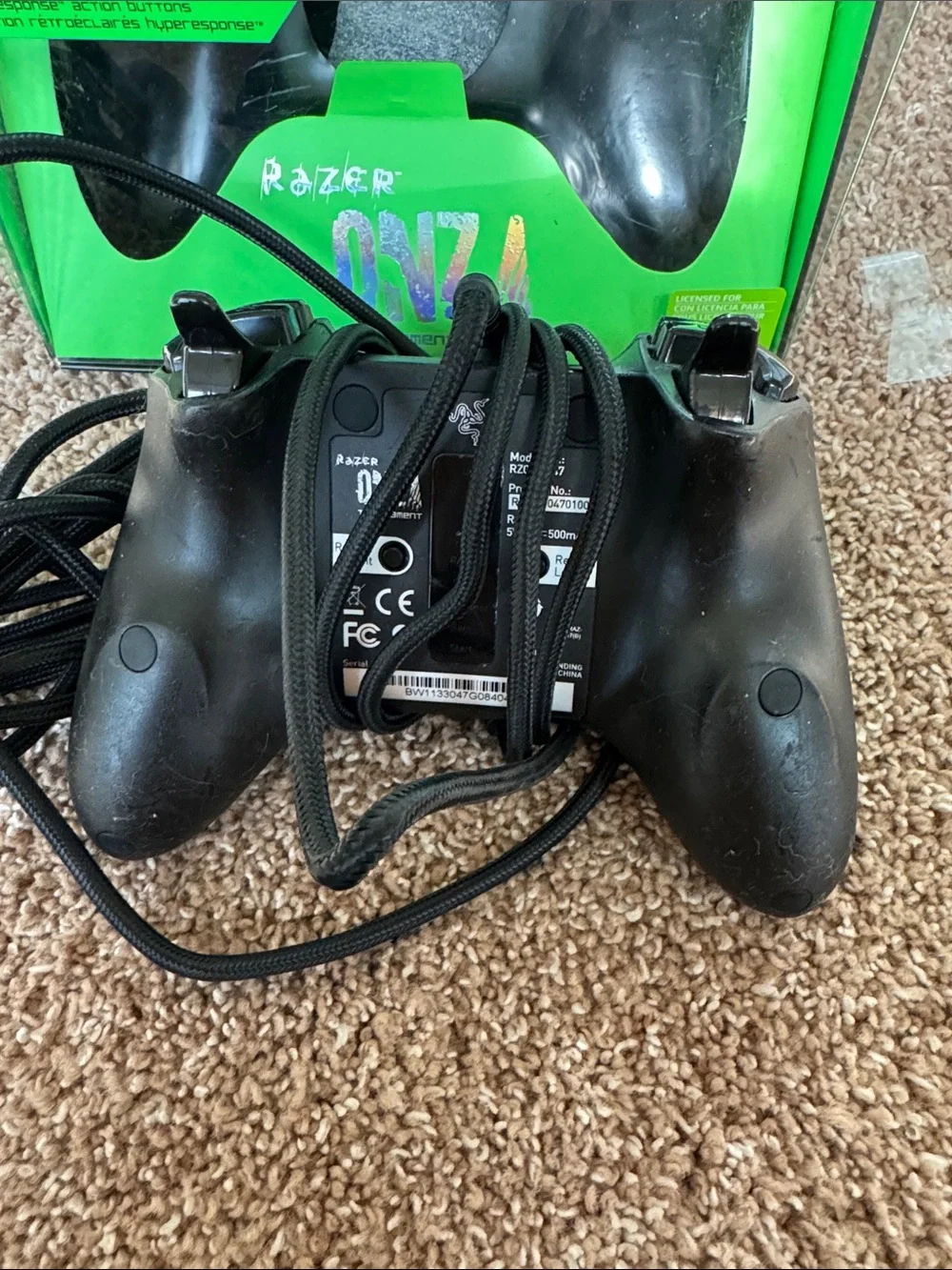 Razer Onza Tournament Edition wired Game Controller in Black  Colored Buttons